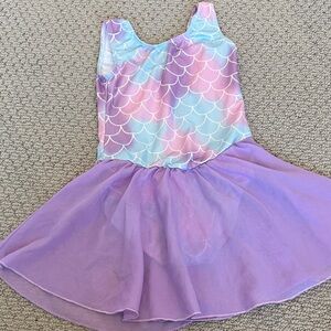 Girls' Mermaid Dance Costume Dress - Pastel Purple & Aqua
